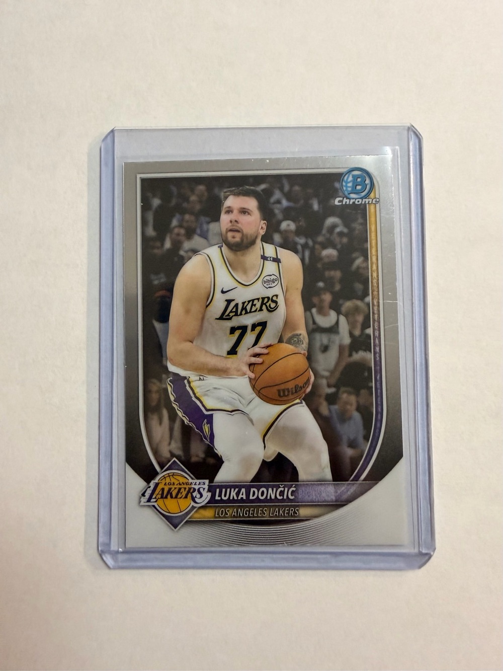 Topps Chrome Los Angeles Lakers White Purple Basketball Card - Luka Dončić